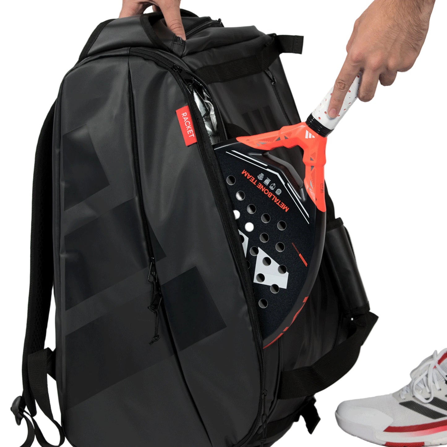 Adidas Racket Bag Multigame - Black 2026 - Racket Compartment Detail