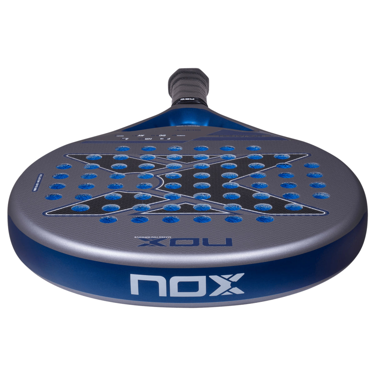 NOX Equation SOFT Advanced 2027 Padel racket, round head shape detail