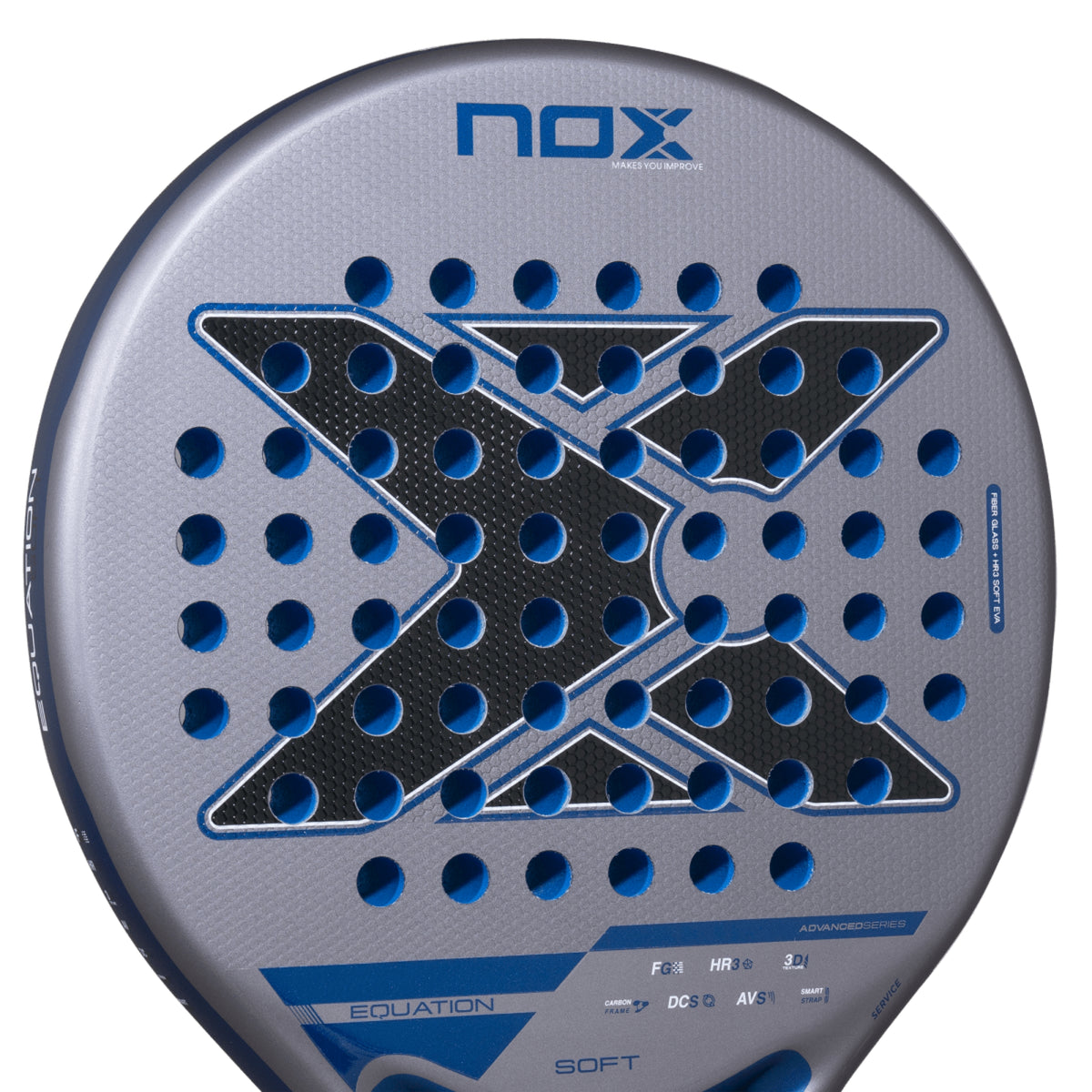 NOX Equation SOFT Advanced 2027 Padel racket, 3D Texture face detail