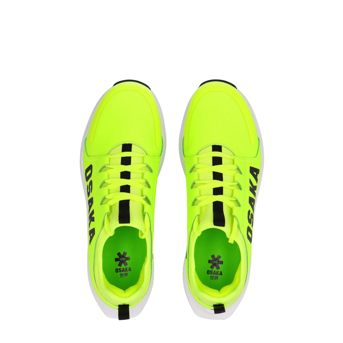 Osaka Furo Padel shoes, top view of pair showing laces and bootie openings