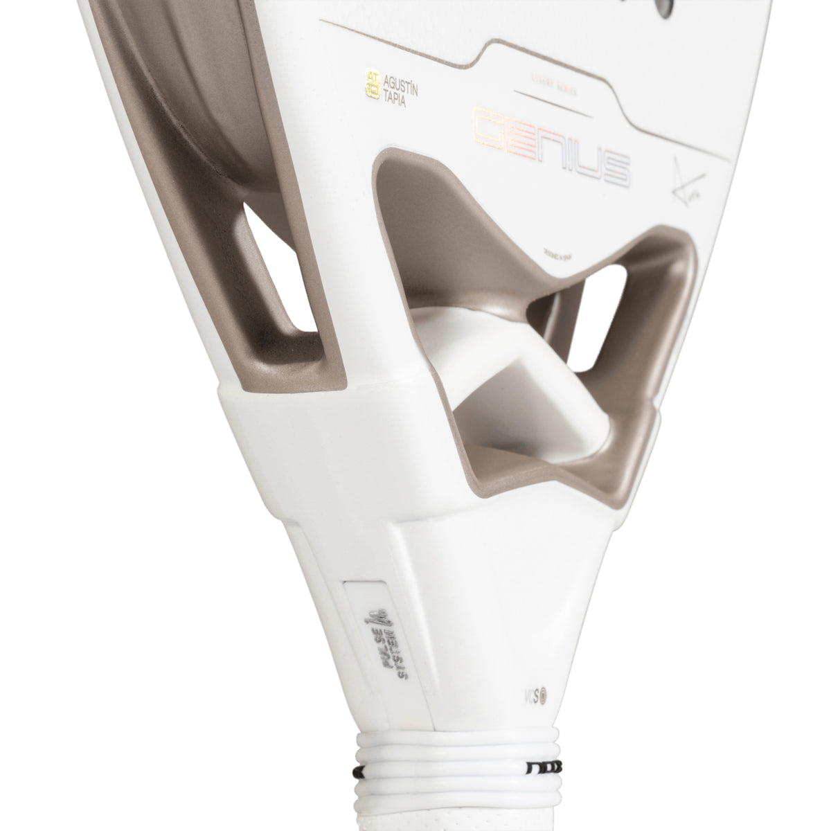 NOX Genius 12K Alum XTREM Lite 2027 Padel Racket, throat side detail