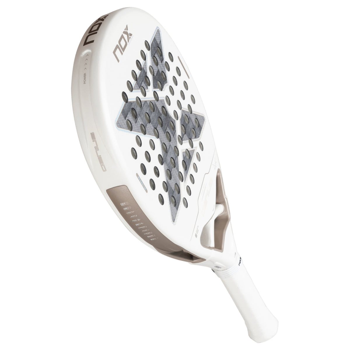 NOX Genius 12K Alum XTREM Lite 2027 Padel Racket, three-quarter full view