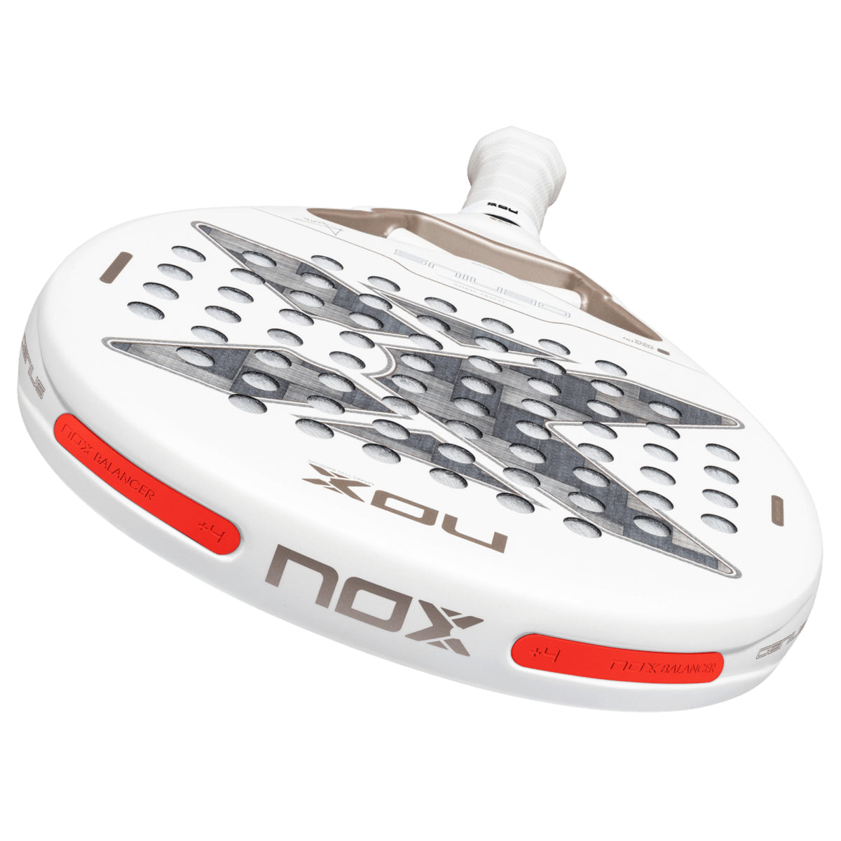 NOX Genius 12K Alum XTREM Lite 2027 Padel Racket, top frame detail