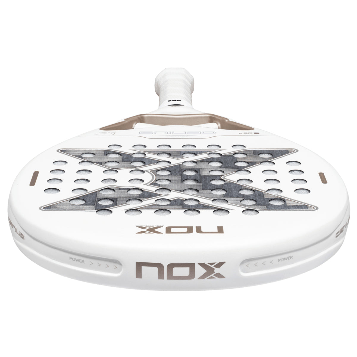 NOX Genius 12K Alum XTREM Lite 2027 Padel Racket, head shape detail