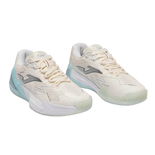 Joma Open Lady 2625 Padel shoes in Beige, front three-quarter pair view