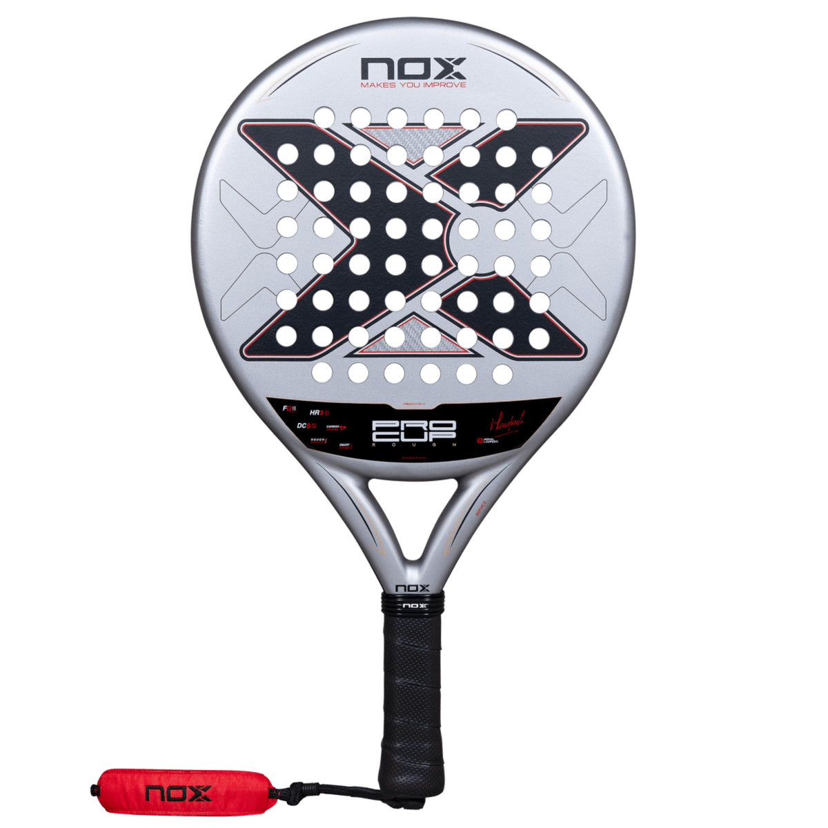 NOX ML10 Pro Cup Rough 2027 Padel racket, front face with round head