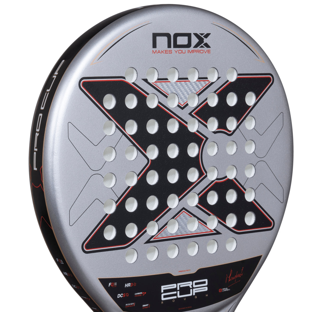 NOX ML10 Pro Cup Rough 2027 Padel racket, textured face detail