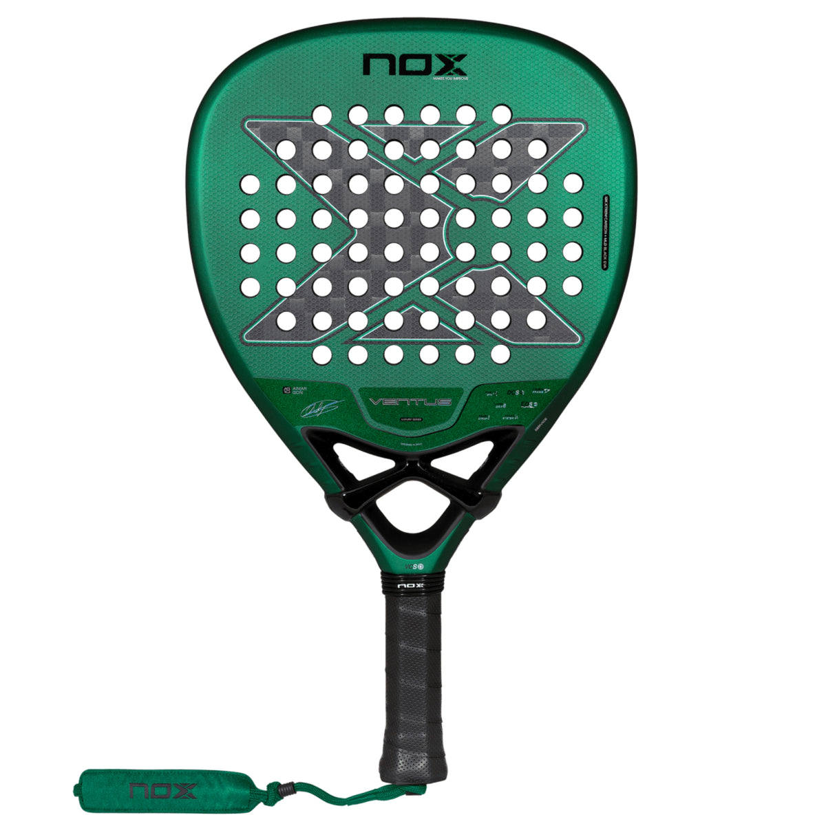 NOX Ventus Attack 12K XTREM 2027 Padel racket, front face with diamond shape