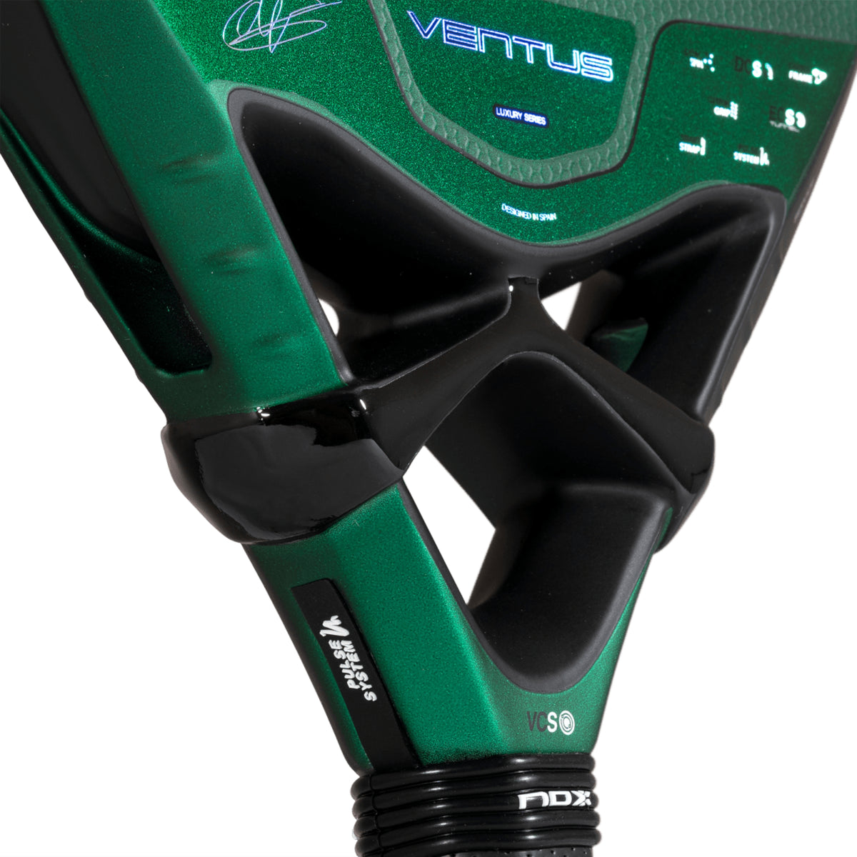 NOX Ventus Attack 12K XTREM 2027 Padel racket, throat side detail