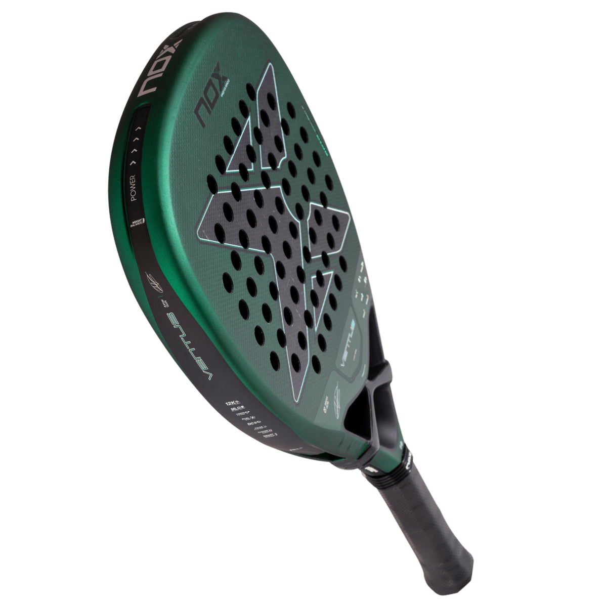 NOX Ventus Attack 12K XTREM 2027 Padel racket, three-quarter full view