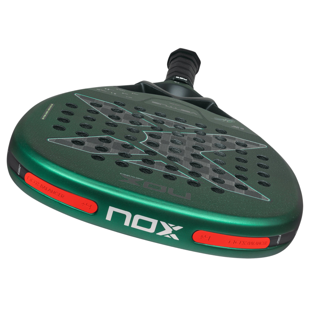 NOX Ventus Attack 12K XTREM 2027 Padel racket, top frame detail