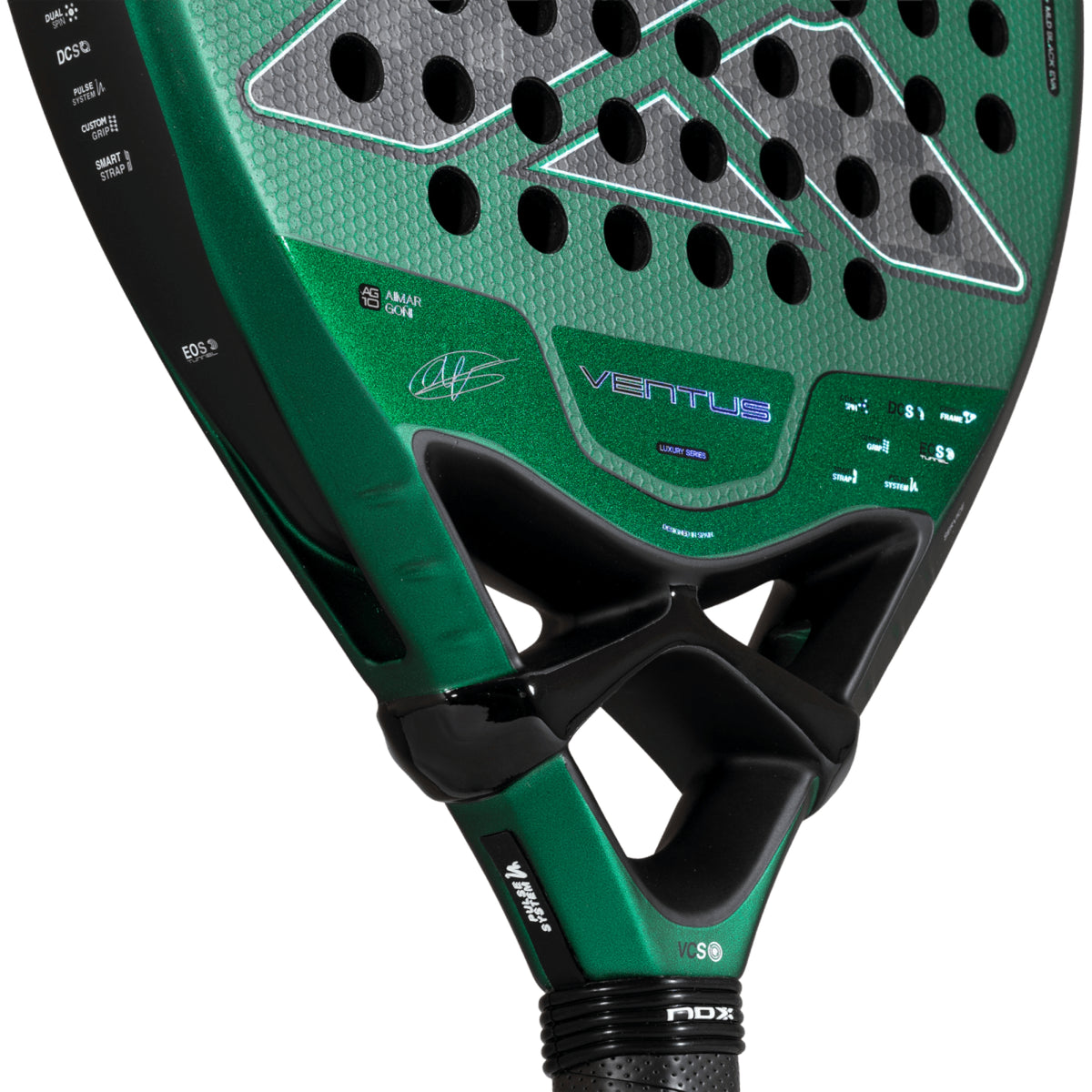NOX Ventus Attack 12K XTREM 2027 Padel racket, heart bridge detail