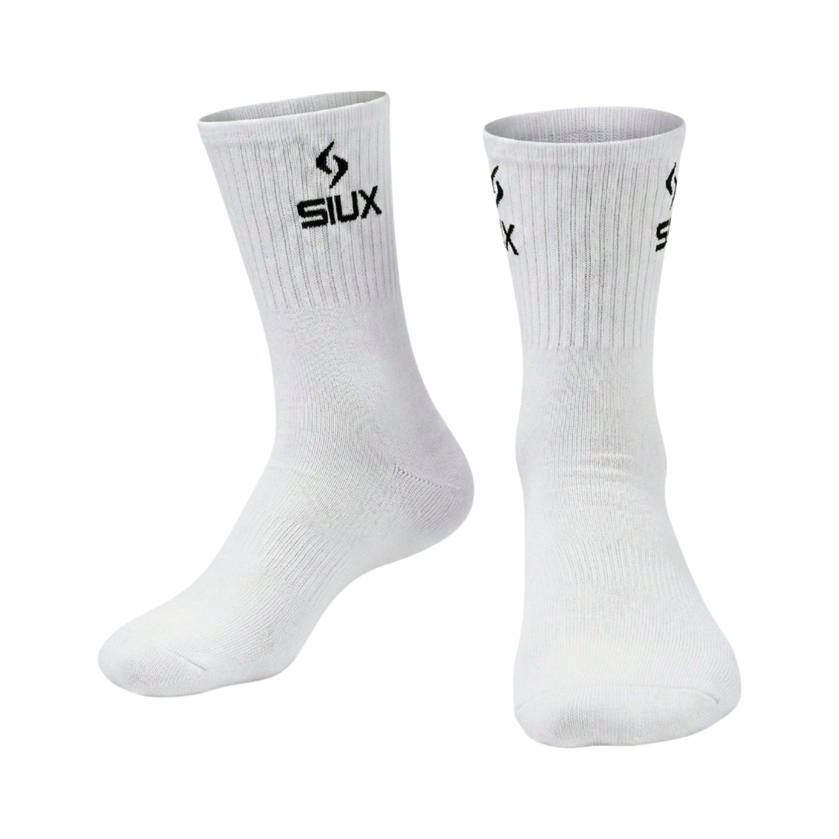 Siux Basic 26 High Socks 3-Pack - White - Representative white pair - front and side