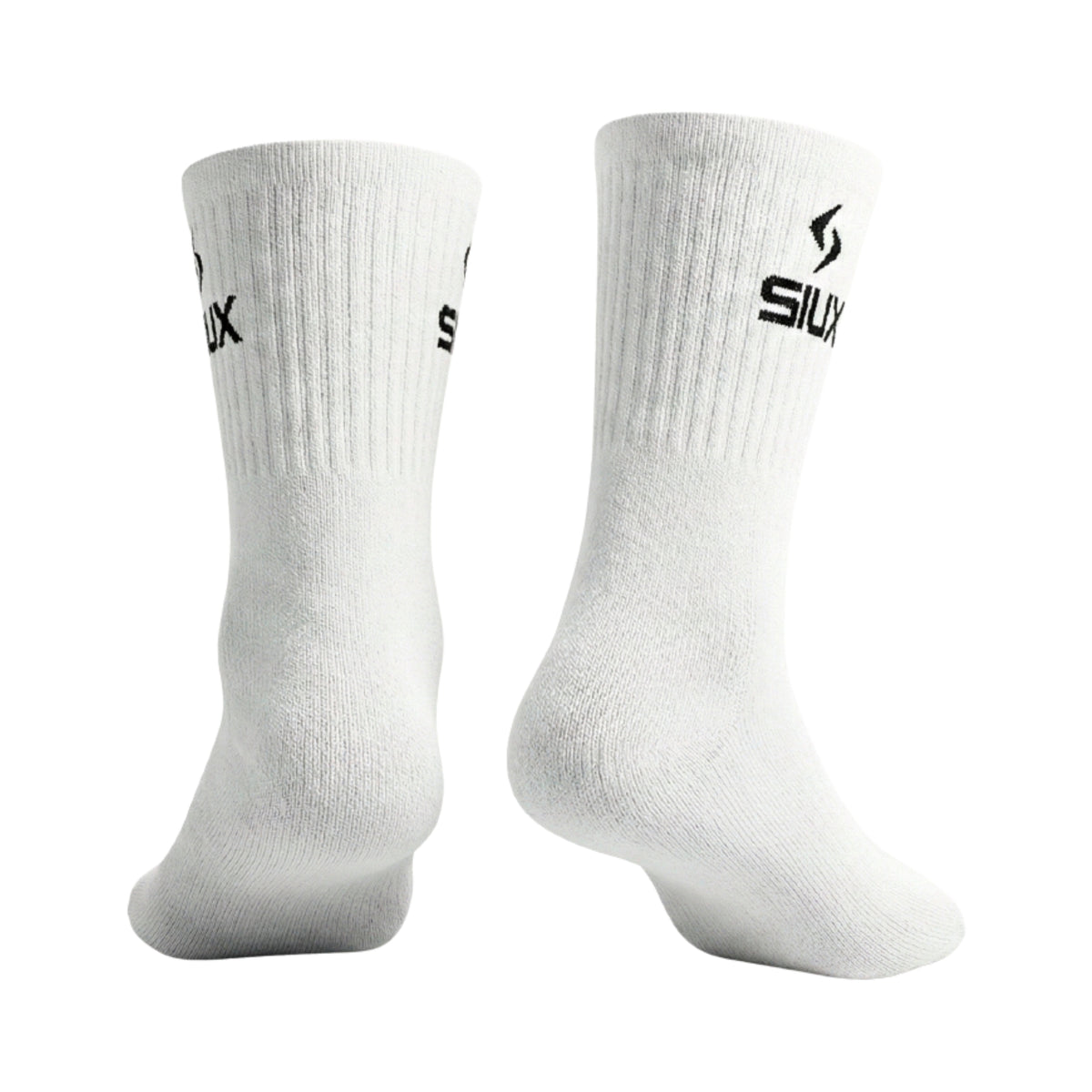 Siux Basic 26 High Socks 3-Pack - White - Representative white pair - rear and side