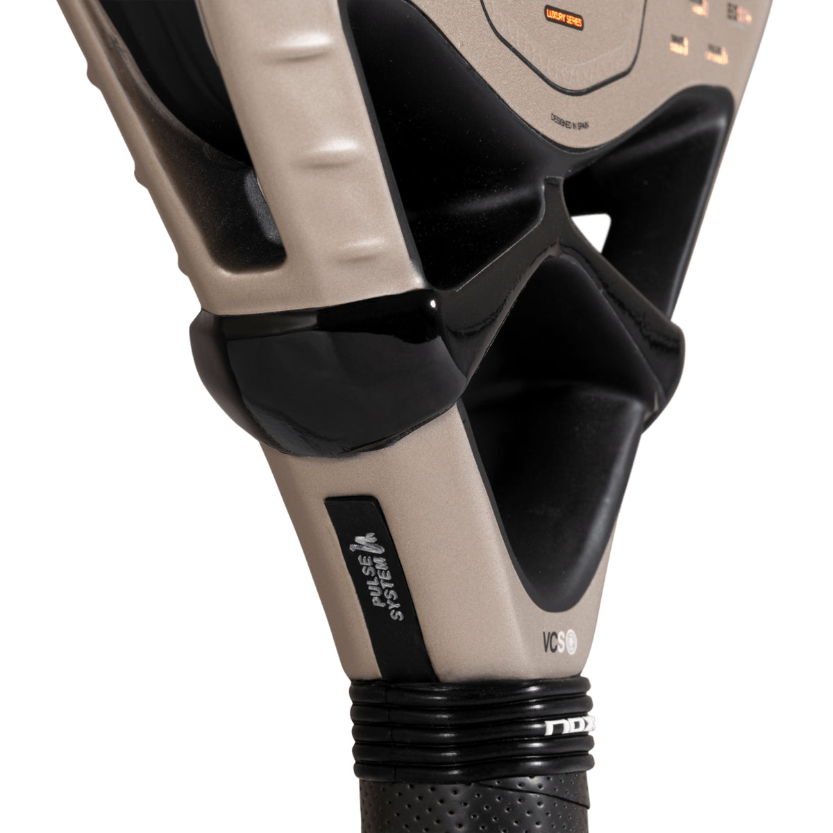 NOX Ventus Hybrid 12K Lite 2027 Padel racket, throat side detail