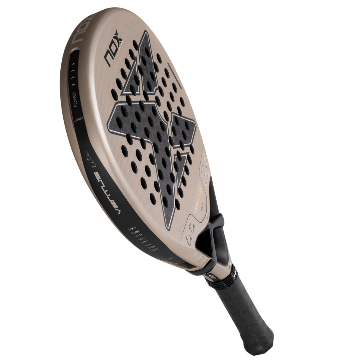 NOX Ventus Hybrid 12K Lite 2027 Padel racket, three-quarter full view