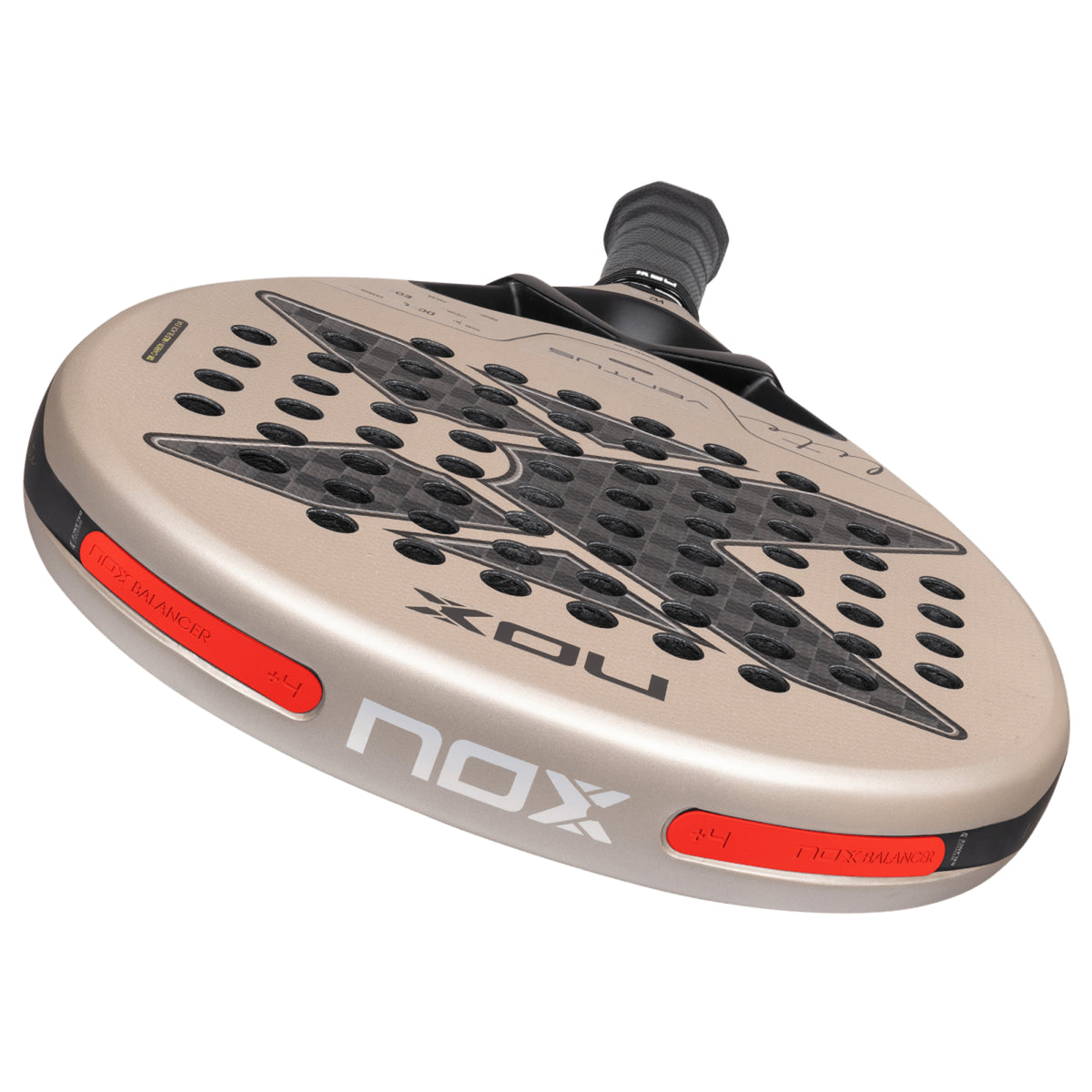 NOX Ventus Hybrid 12K Lite 2027 Padel racket, top frame detail