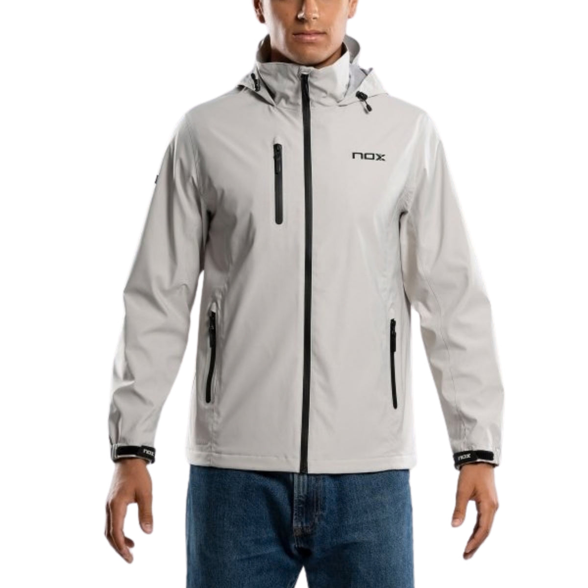 NOX Team Softshell Jacket Men - Light Grey - On-model front