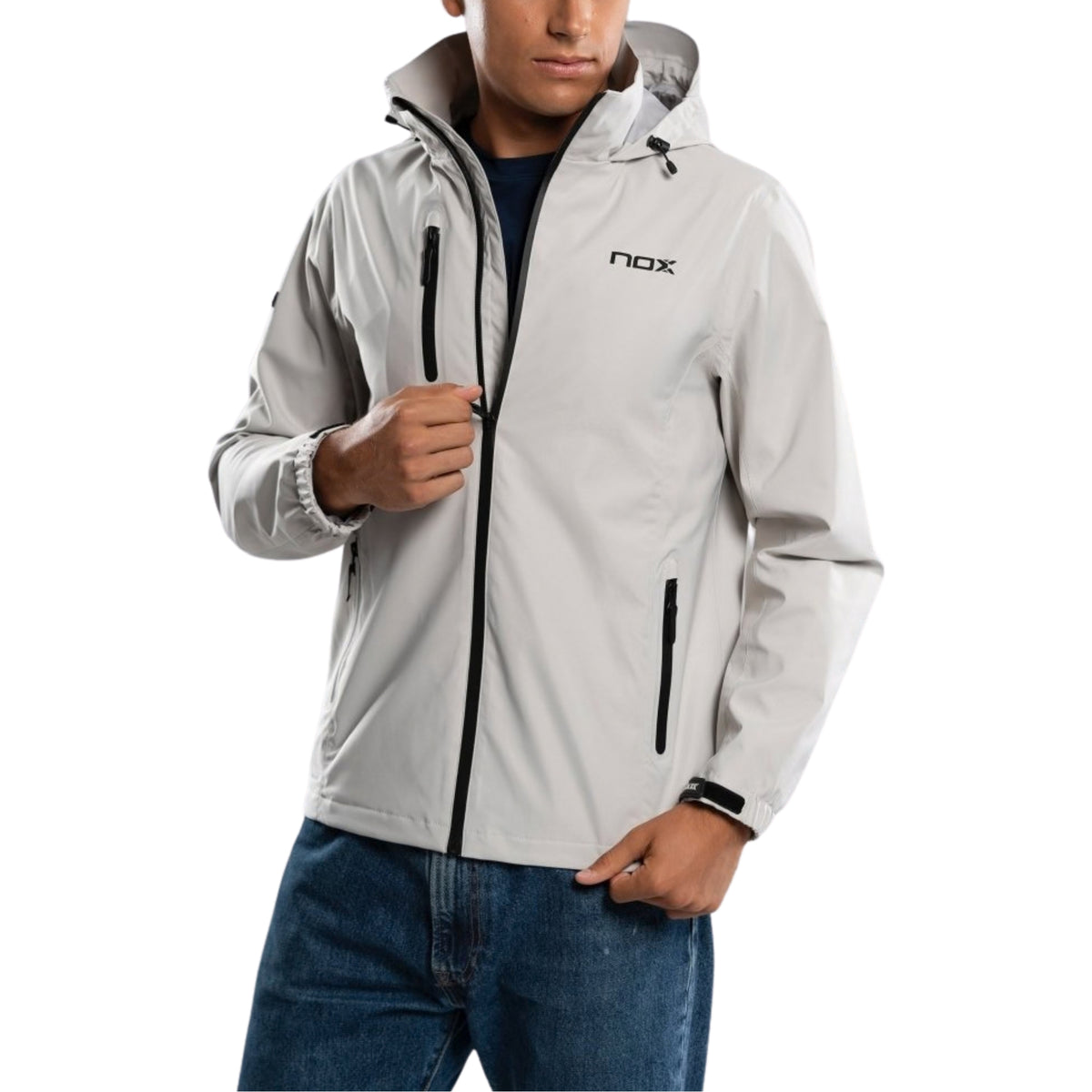 NOX Team Softshell Jacket Men - Light Grey - On-model three-quarter front