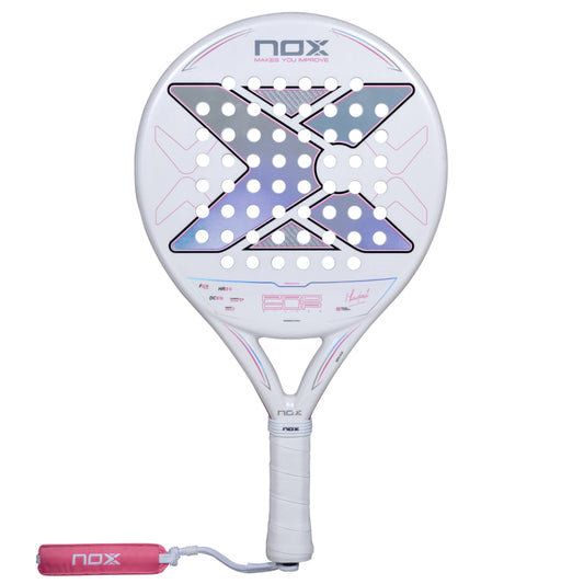 NOX ML10 Pro Cup Silver 2027 Padel racket, front face with round head