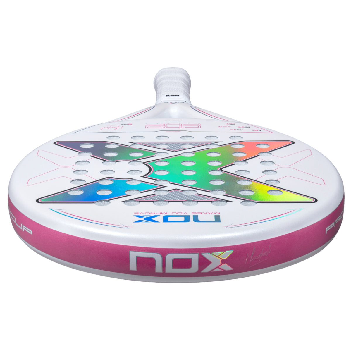 NOX ML10 Pro Cup Silver 2027 Padel racket, round head shape detail