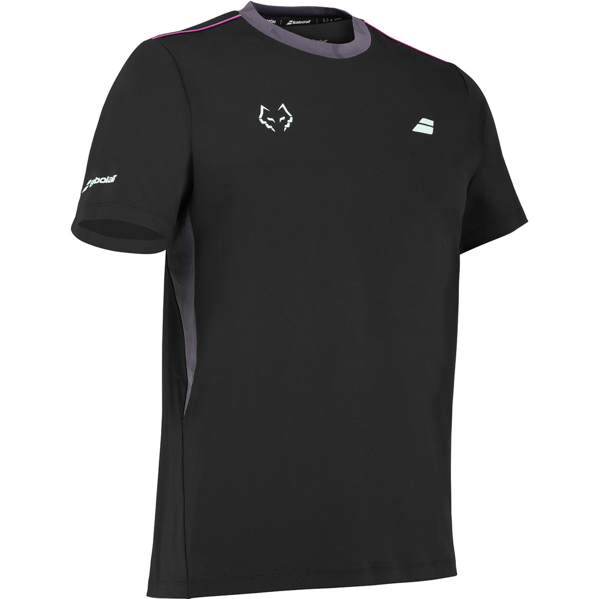 Babolat Lebron Crew Neck T-Shirt Men - Black - Right three-quarter view
