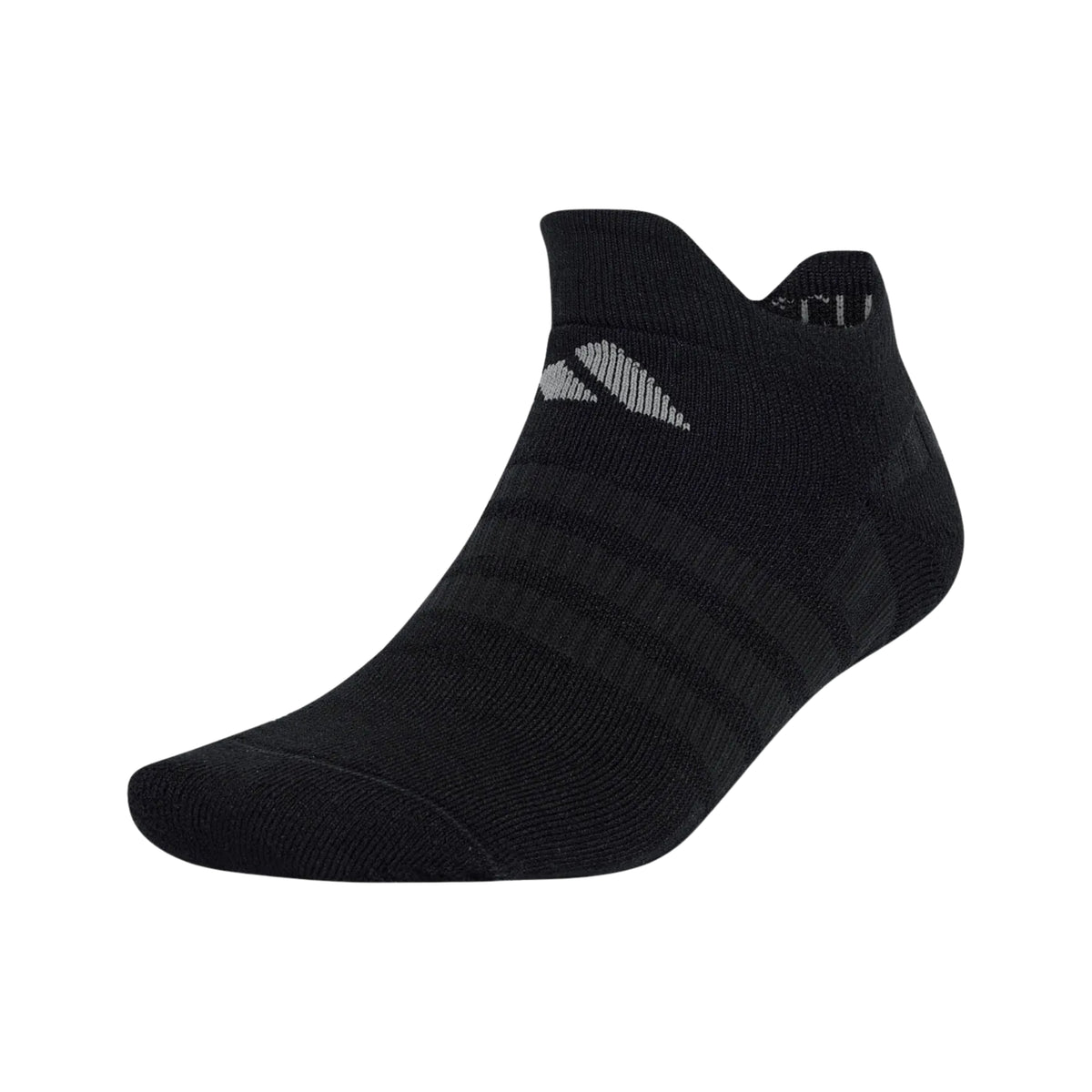 Adidas Tennis Low Socks IA7540 Black/Grey - complete black and grey low sock outer three-quarter view