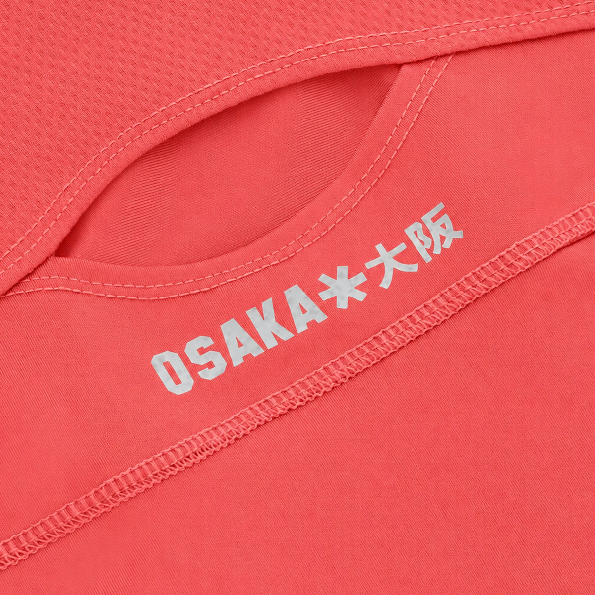 Osaka Floucy Dress, Neon Flare, rear cut-out and logo detail