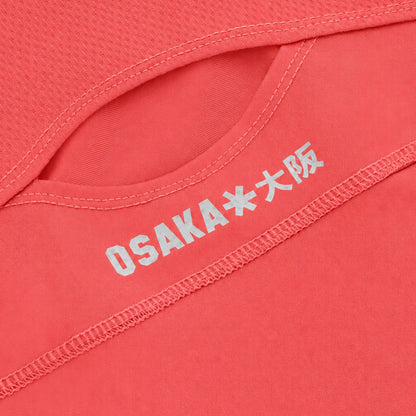 Osaka Floucy Dress, Neon Flare, rear cut-out and logo detail