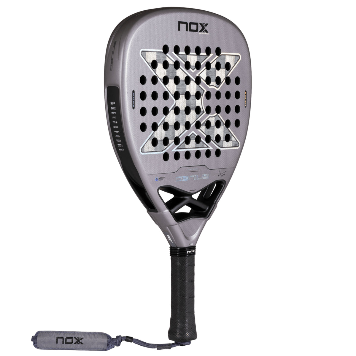 NOX Genius Attack 18K Alum 2027 Padel racket, back face