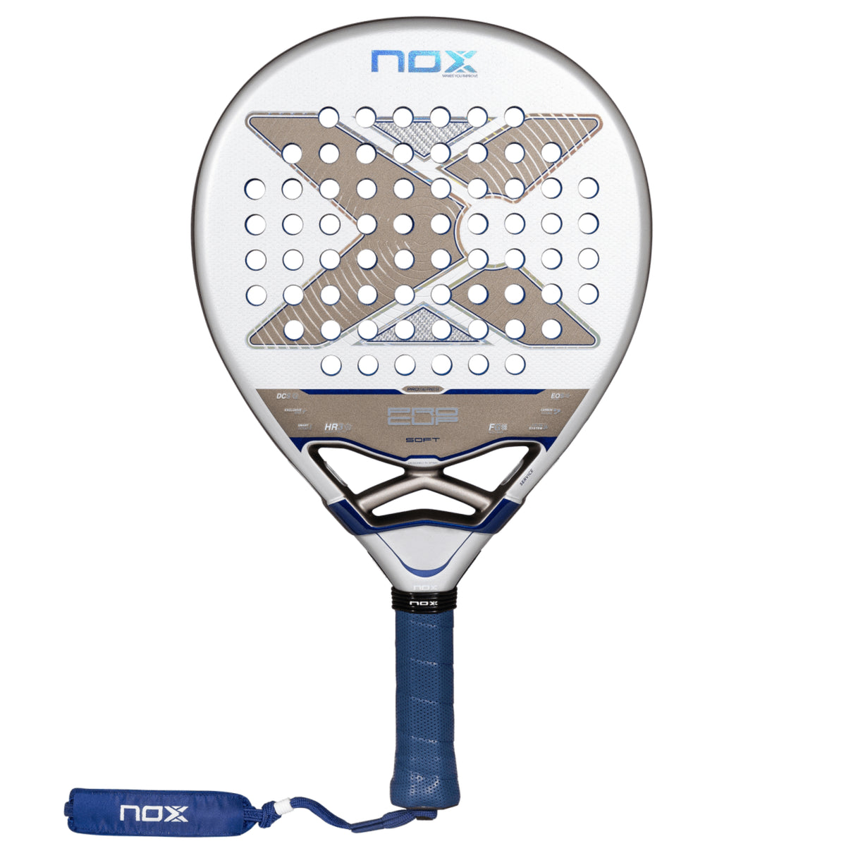 NOX Pro Cup SOFT 2027 Padel Racket, front face showing teardrop head