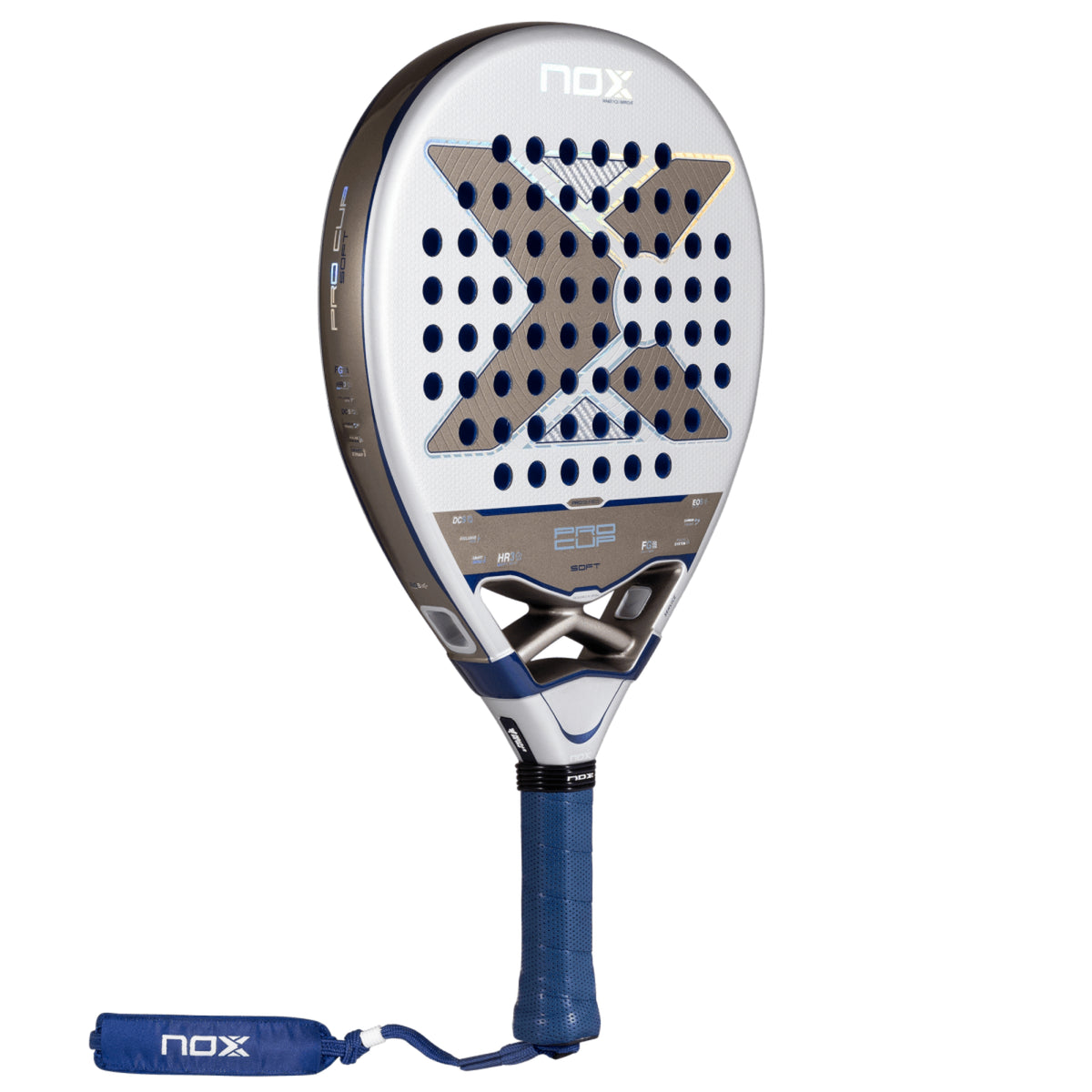 NOX Pro Cup SOFT 2027 Padel Racket, back face with teardrop shape
