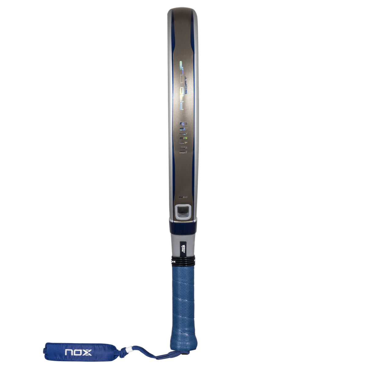 NOX Pro Cup SOFT 2027 Padel Racket, carbon fibre frame side profile