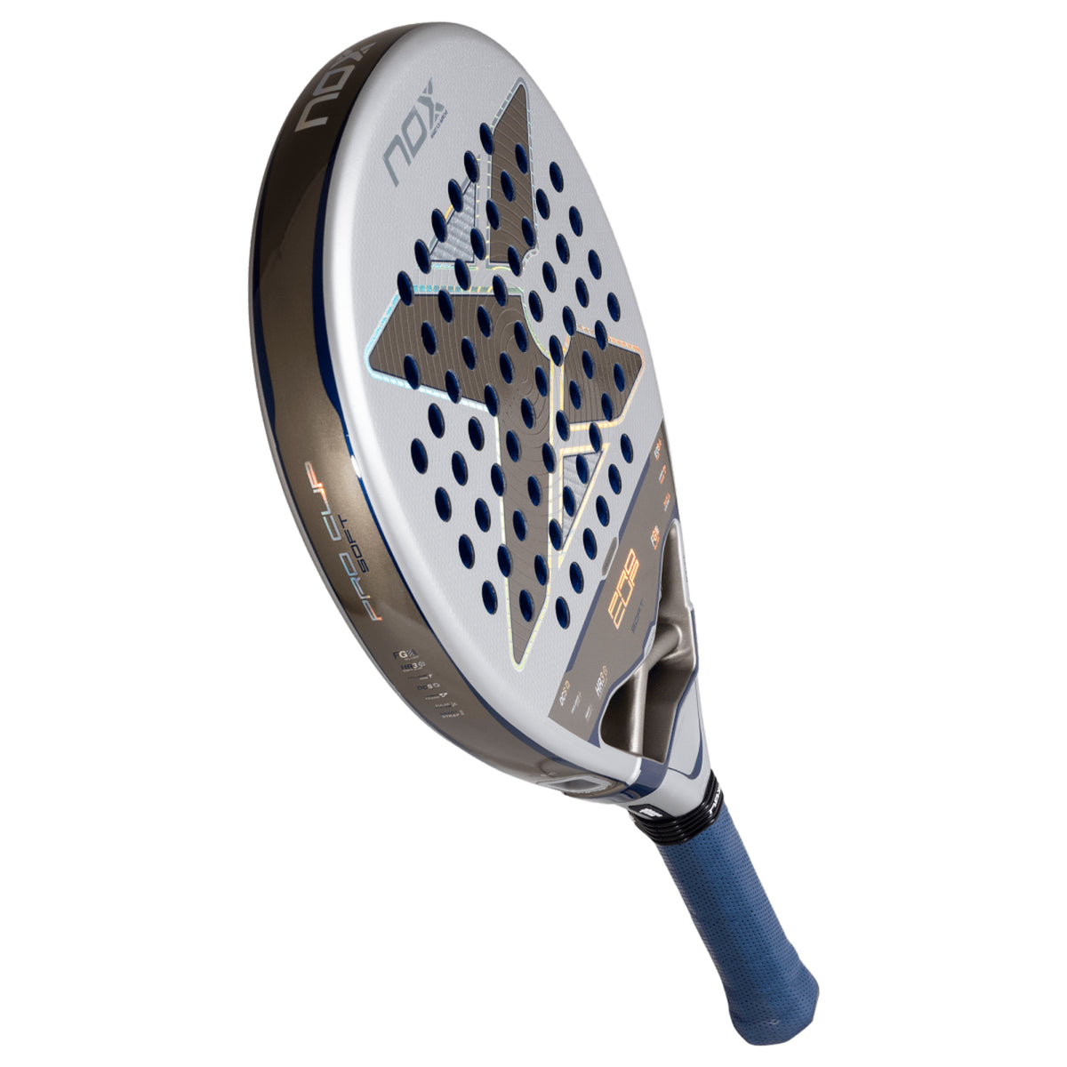 NOX Pro Cup SOFT 2027 Padel Racket, three-quarter view of full racket