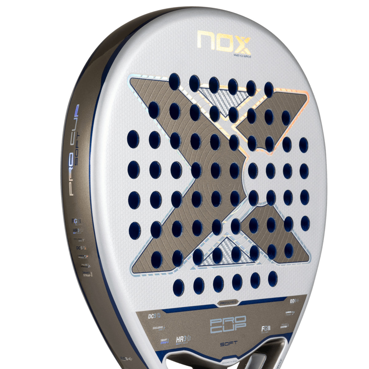 NOX Pro Cup SOFT 2027 Padel Racket, Exclusive Spin face texture detail