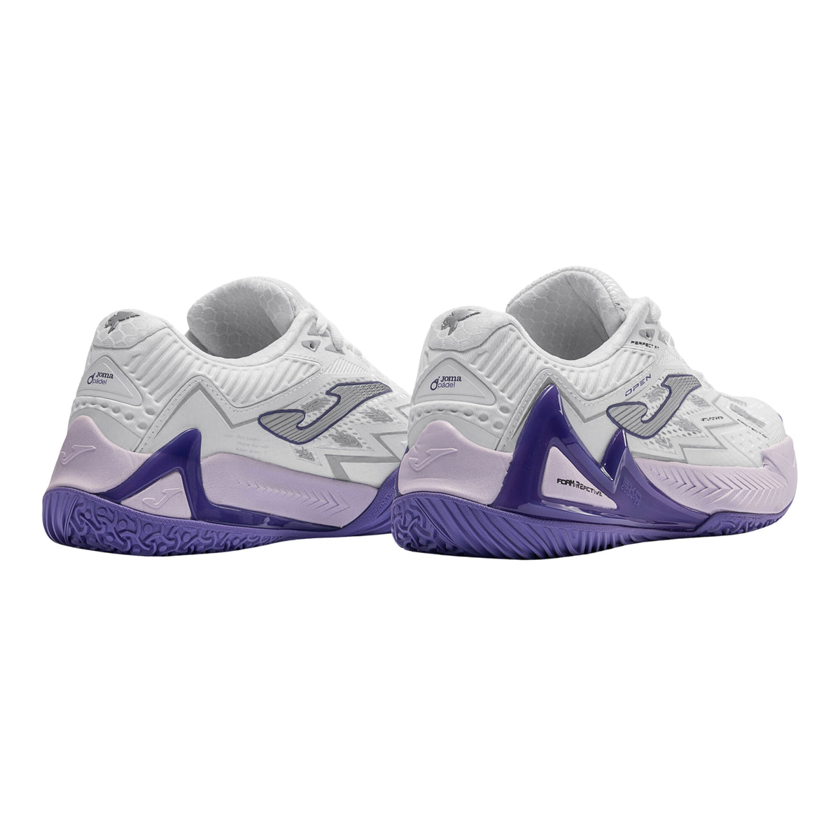 Joma Open Lady 2602 Padel Shoes Women - White - Rear three-quarter pair