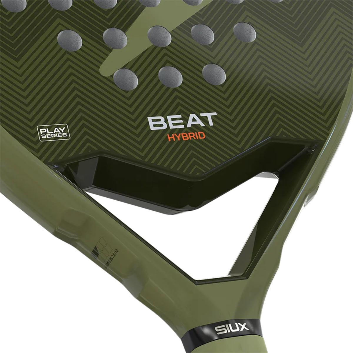 Siux Beat Hybrid 2026 Padel Racket, heart bridge close-up