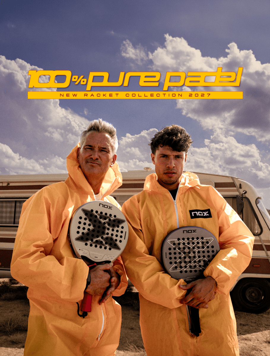 Illustrative NOX 2027 padel campaign photograph