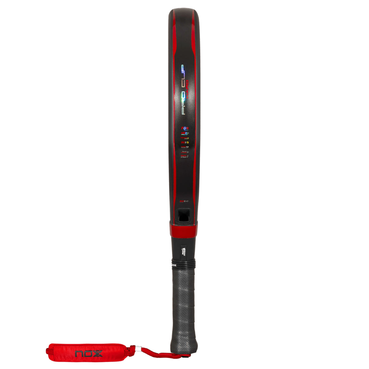 NOX Pro Cup HARD by Agustín Tapia 2027 Padel Racket — Frame Side Profile