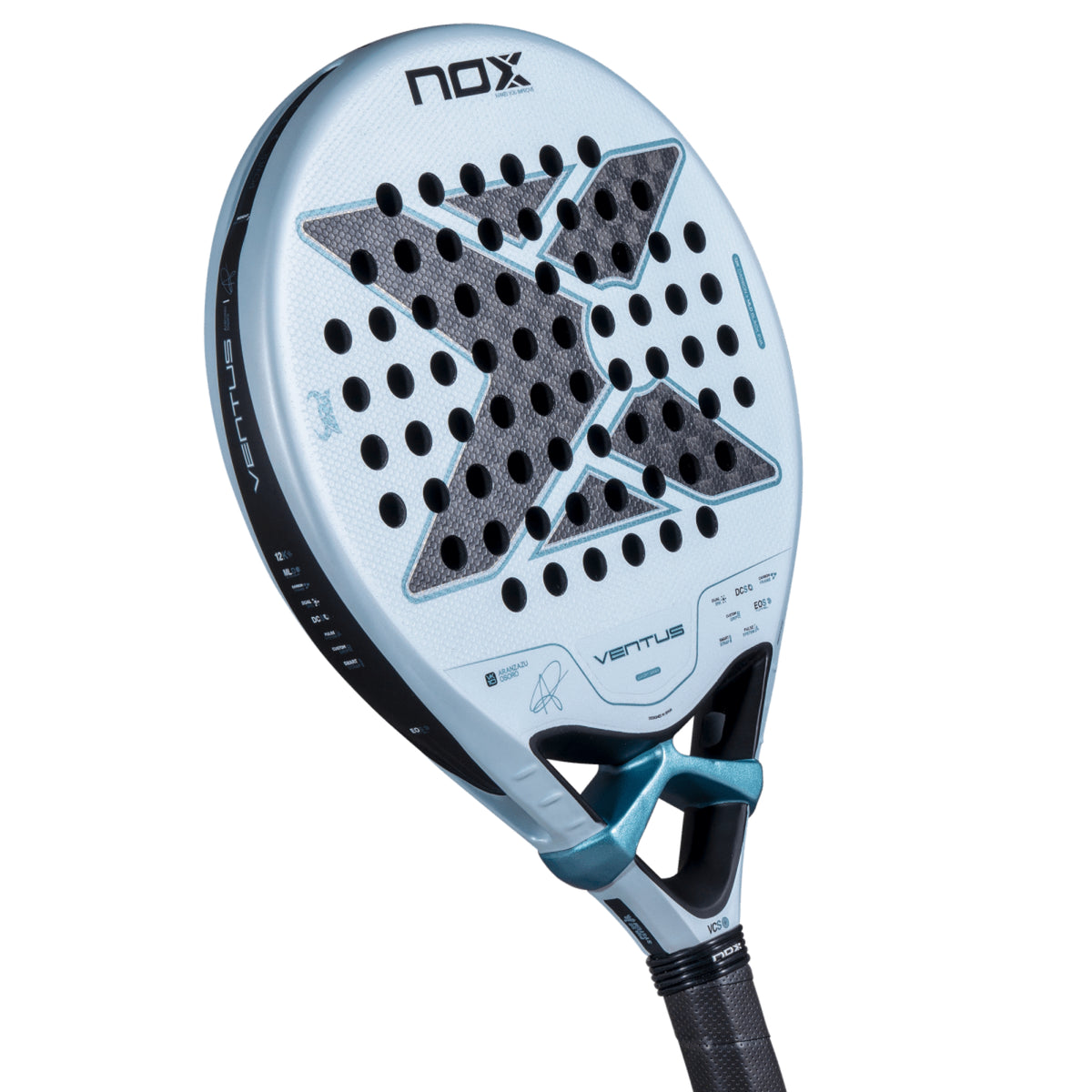 NOX Ventus Control 12K by Aranzazu Osoro 2027 Padel Racket — Three-Quarter Full Racket