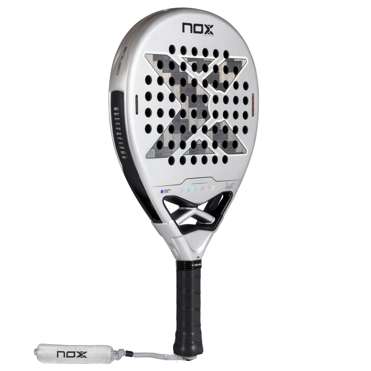 NOX Genius 12K Alum XTREM by Agustín Tapia 2027 Padel Racket — Back Face