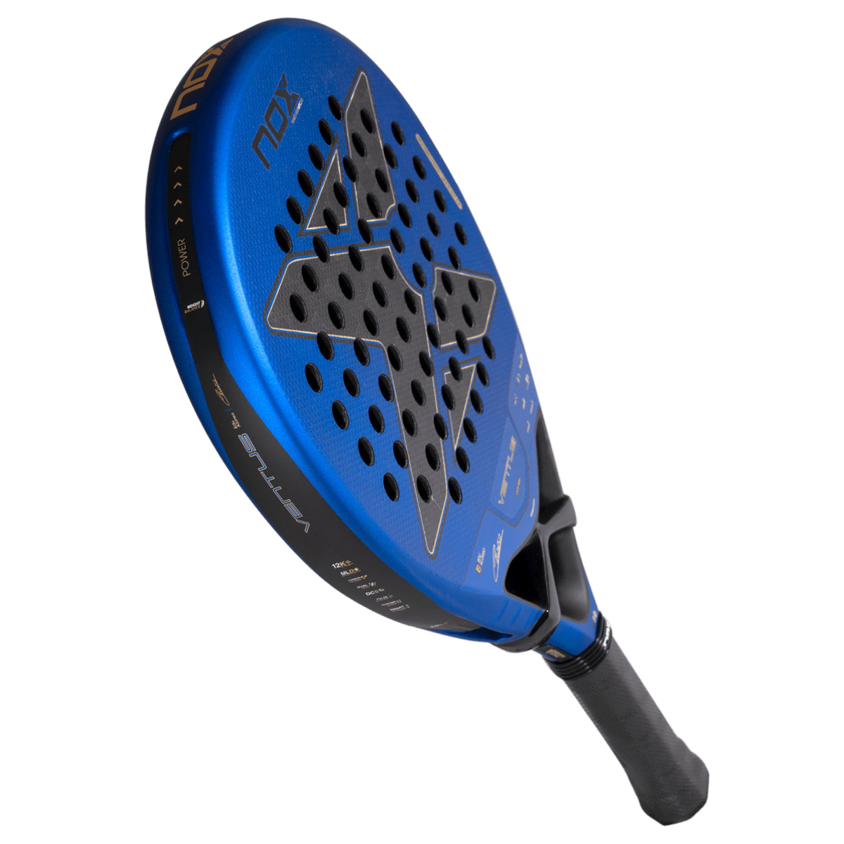 NOX Ventus Hybrid 12K XTREM by Edu Alonso 2027 Padel Racket — Three-Quarter Full Racket