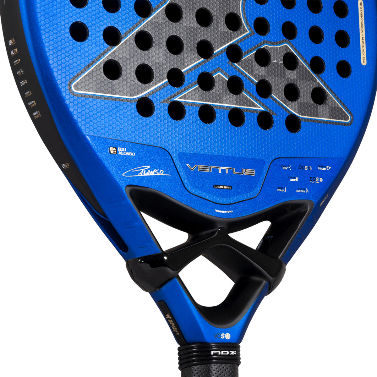 NOX Ventus Hybrid 12K XTREM by Edu Alonso 2027 Padel Racket — Heart Bridge Detail