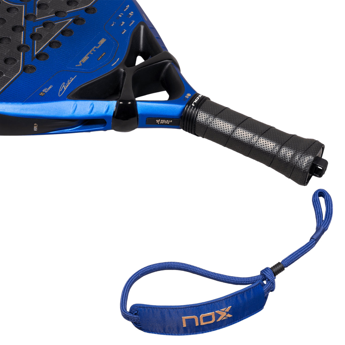 NOX Ventus Hybrid 12K XTREM by Edu Alonso 2027 Padel Racket — Handle and Strap Detail