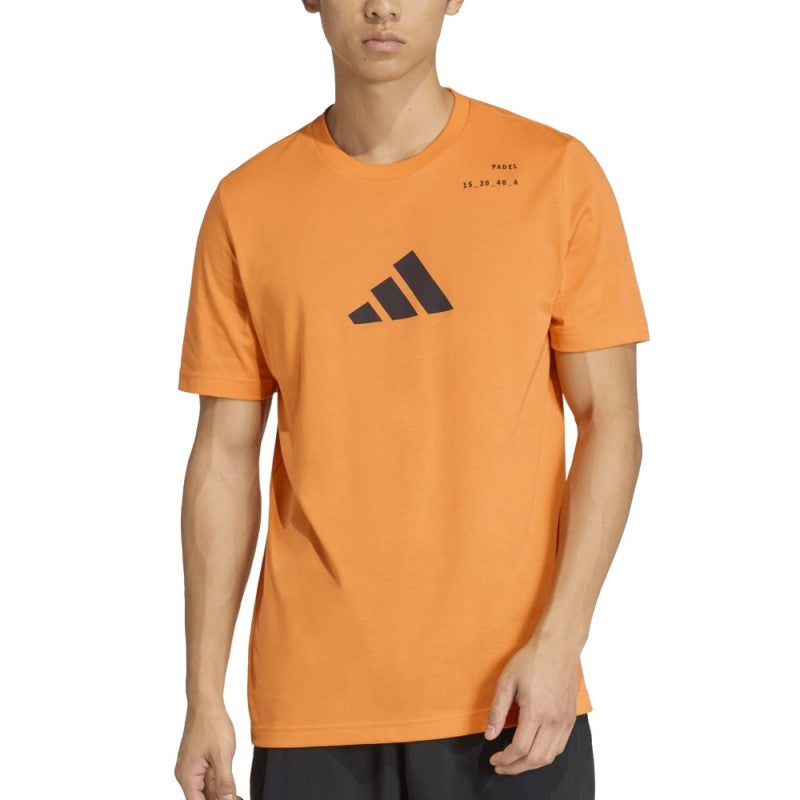 Adidas Padel Category Graphic Tee - Orange - Cover