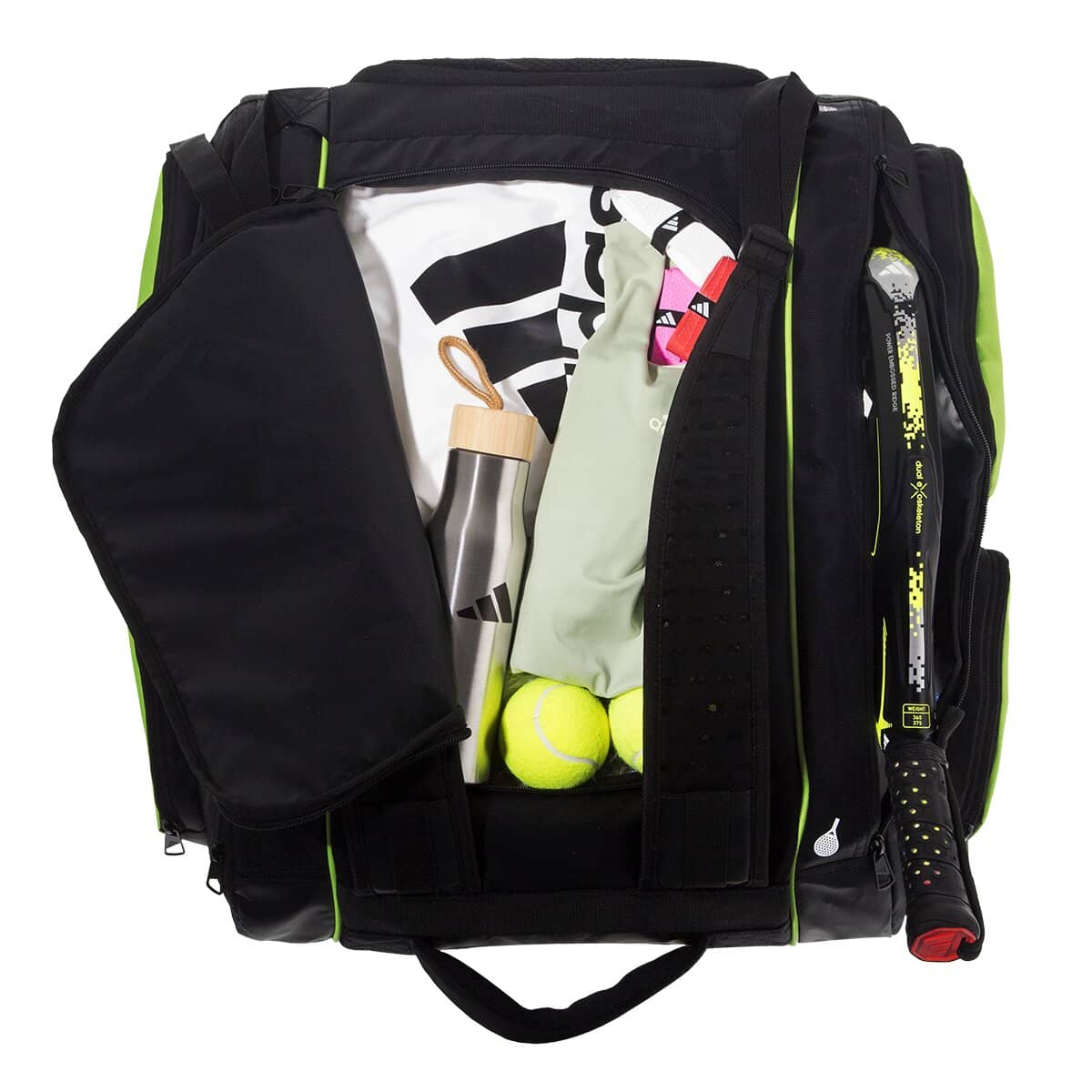 Adidas Pro Tour 3.2 Racket Bag - Lime-Storage