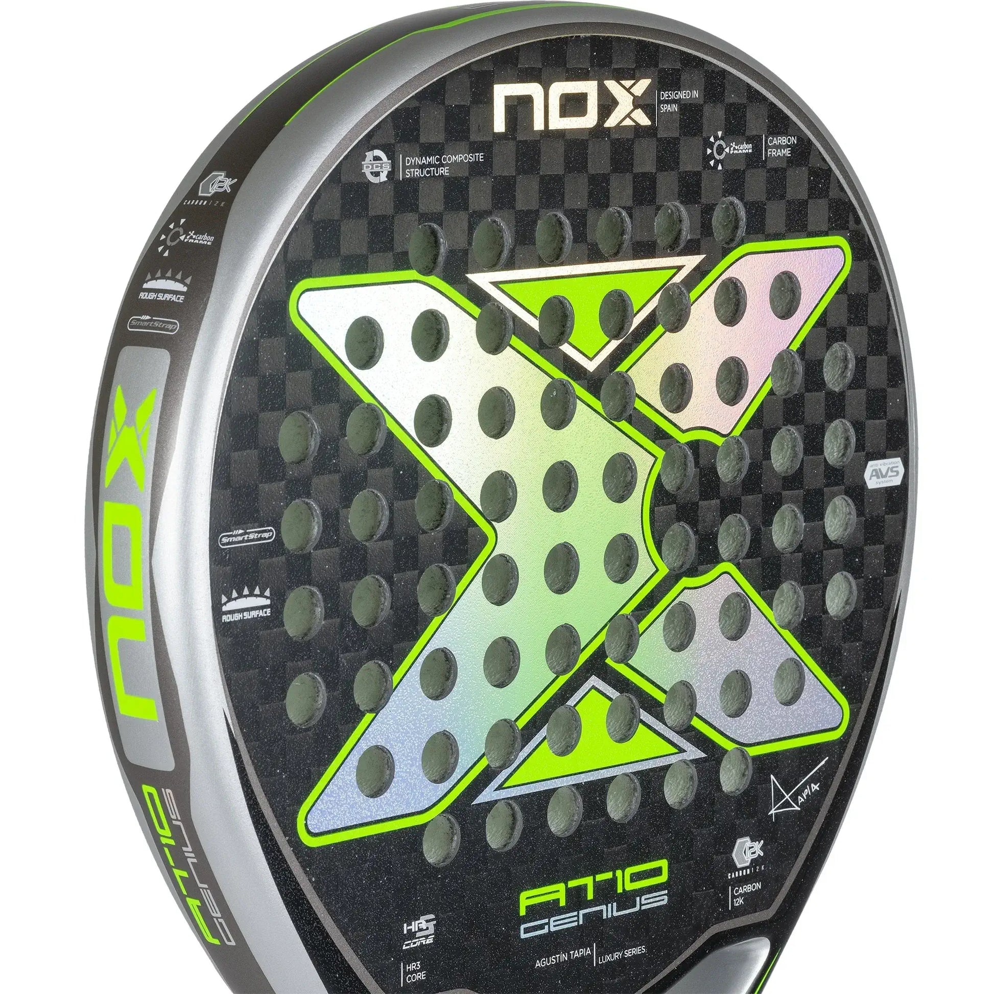 Nox AT10 Luxury Genius Arena 2023 Padel Racket by Agustín Tapia-Face