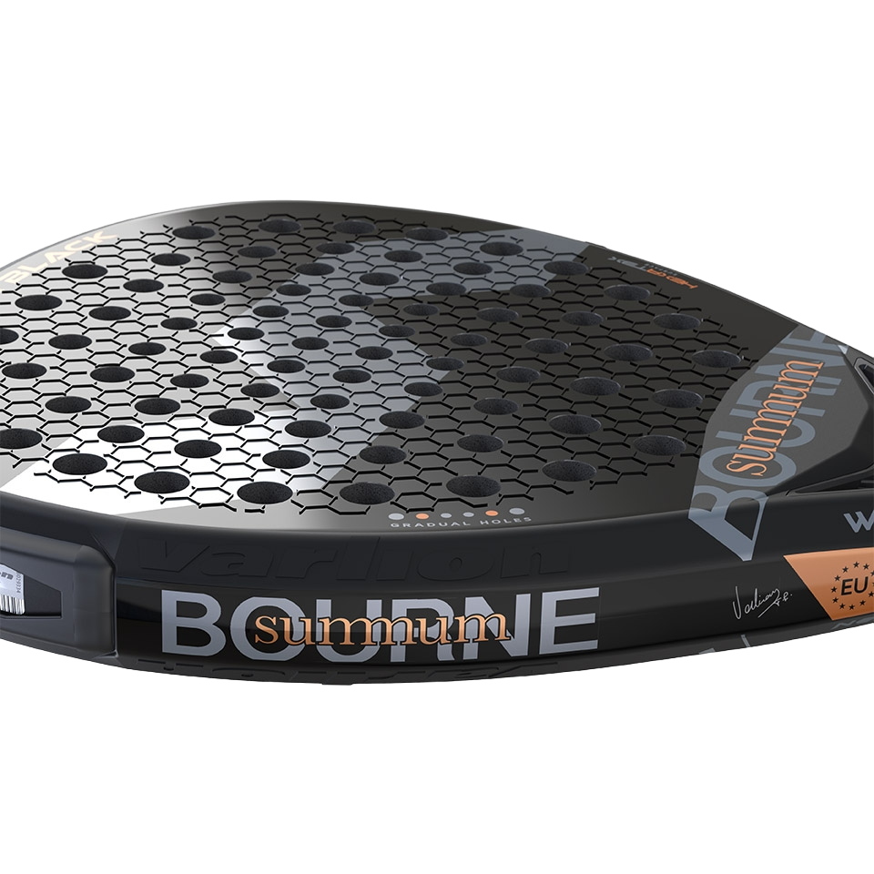 Varlion Bourne Summum Carbon Black Padel Racket-Surface