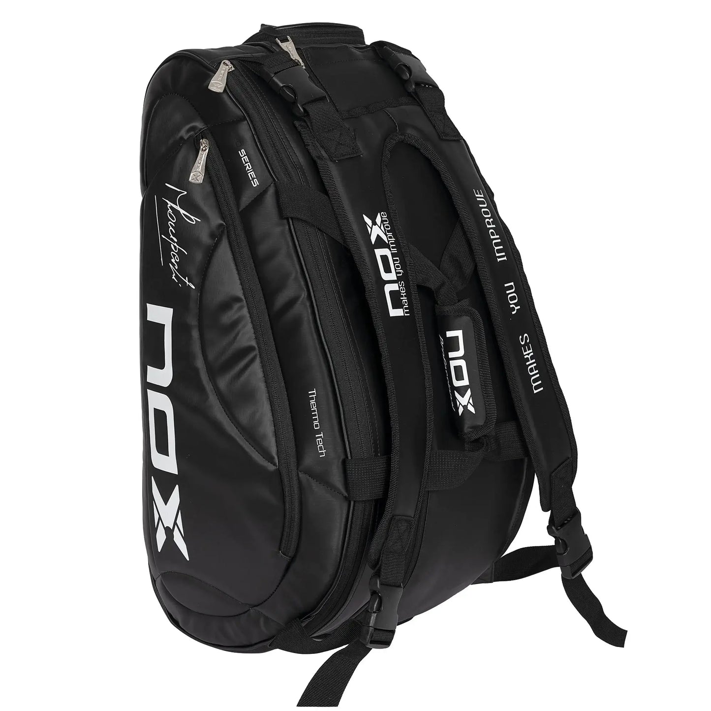Nox Pro Series Padel Bag - Black-Straps 