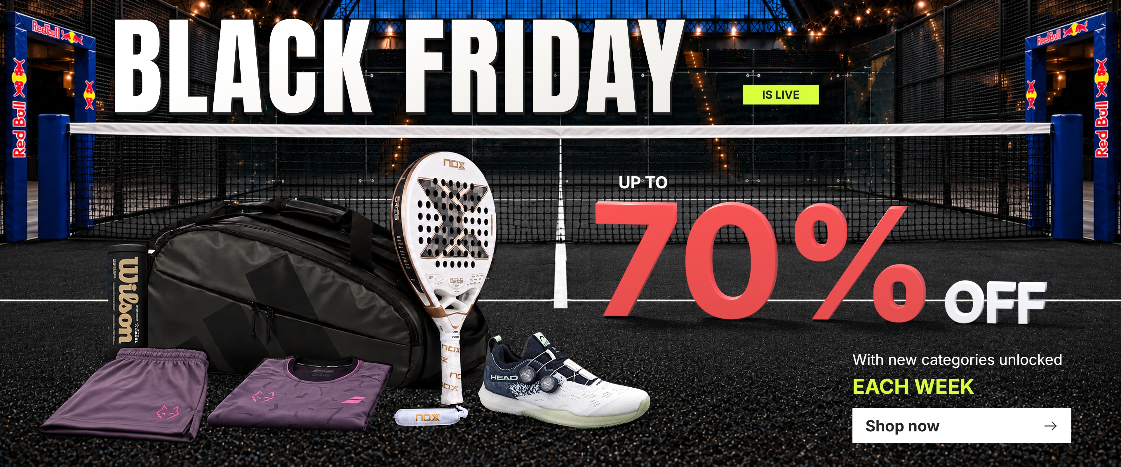 Black Friday. Up to 70% off. New categories unlocked each week. Shop now.